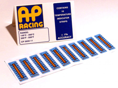 Caliper temperature strips 300-500°F